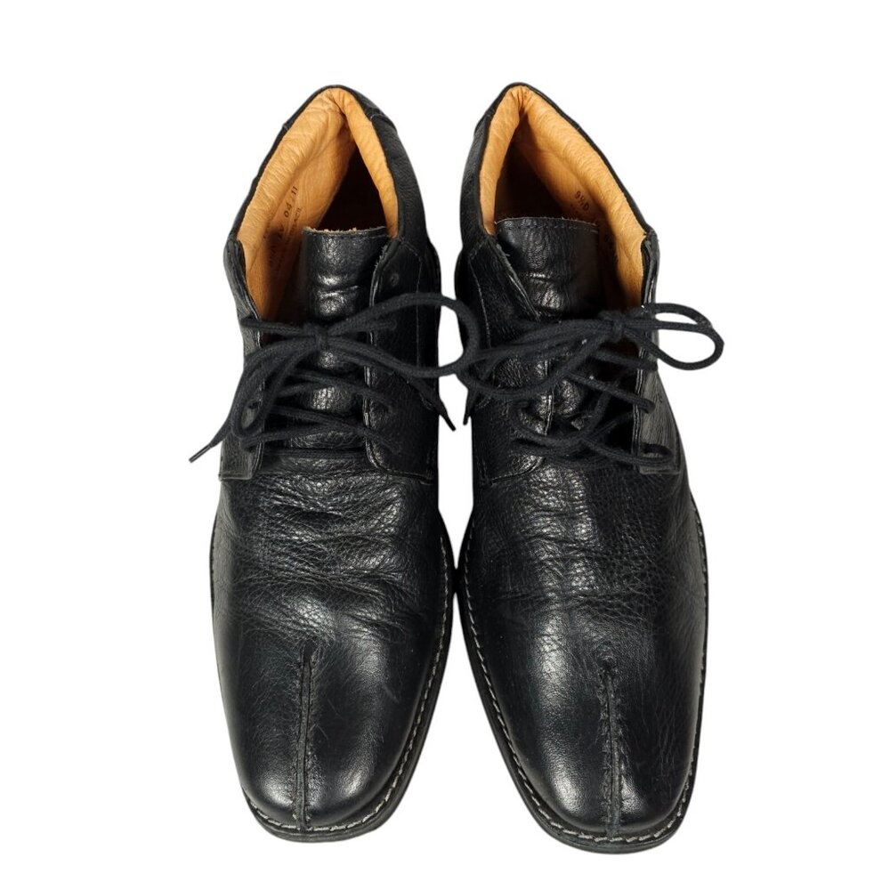 SANDRO Men’s Black Soft Pebbled Leather Ankle Boots Size 9.5 D - Picture 2 of 12